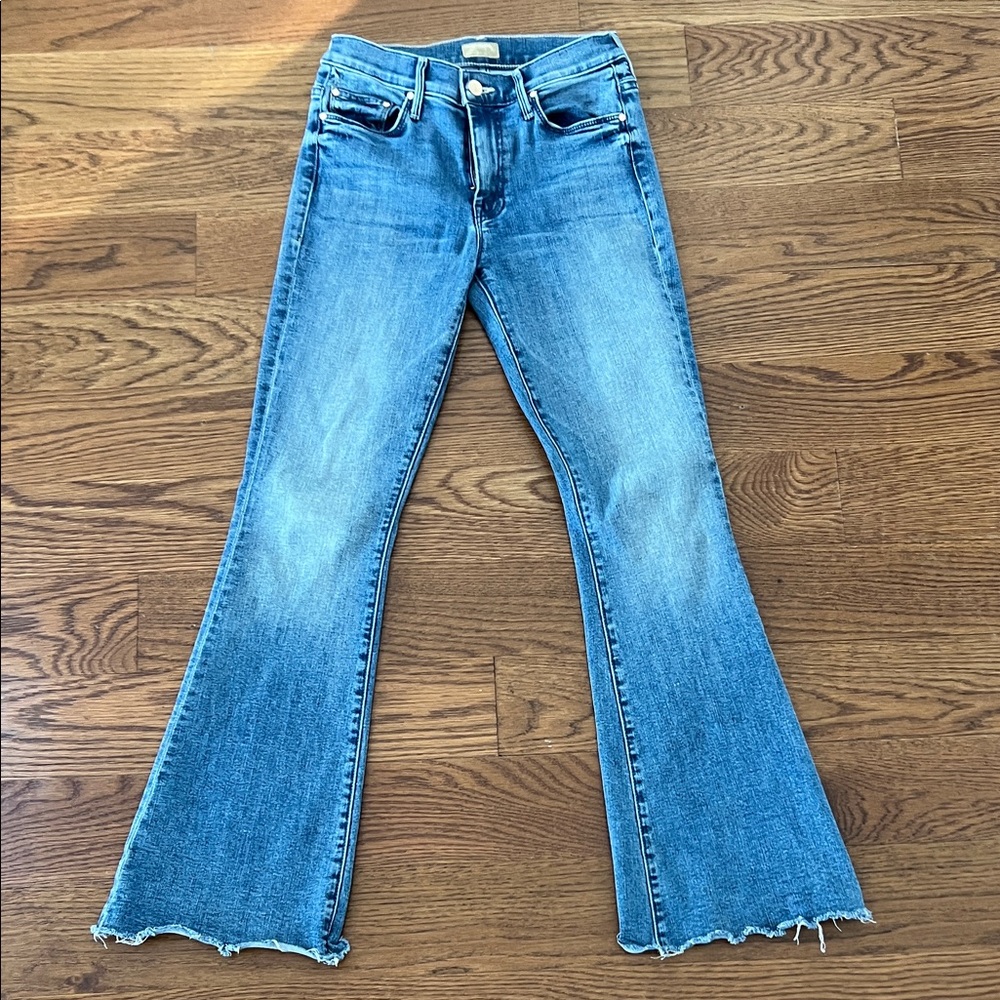 MOTHER Light Blue High-Rise Flare Jeans - Picture 4 of 13